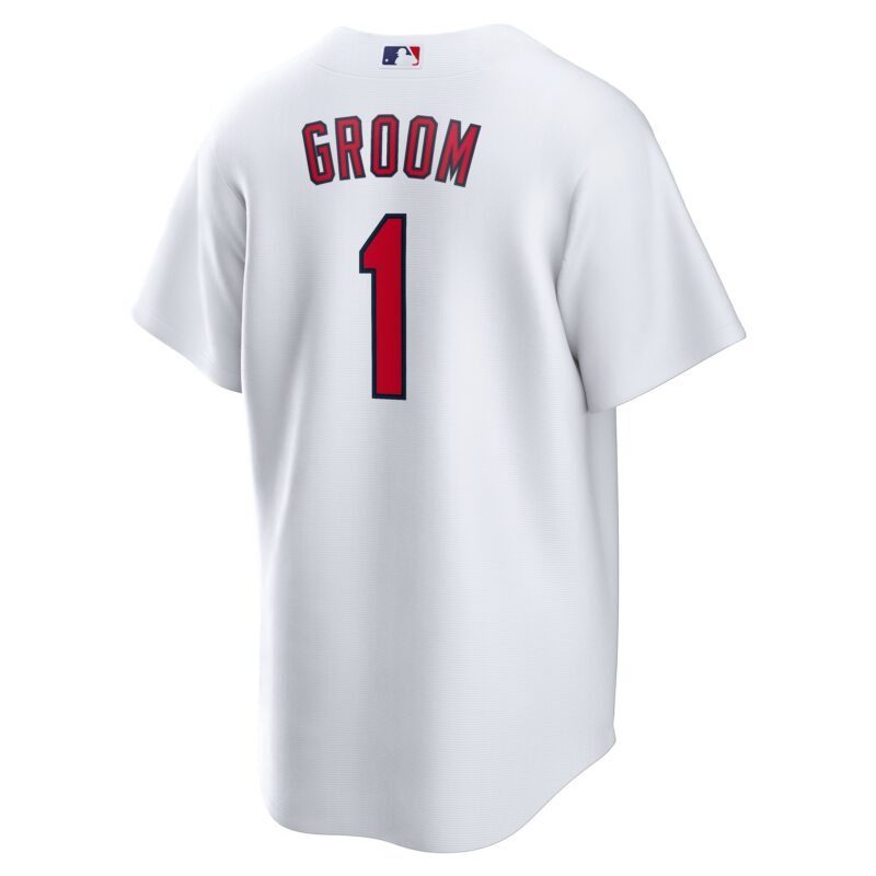 St. Louis Cardinals #1 Groom Home Jersey - White - Image 3