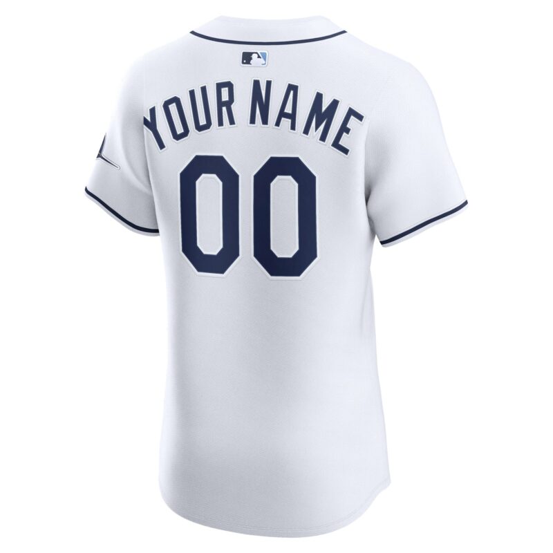 Tampa Bay Rays Home Elite Custom Jersey - White - Image 3