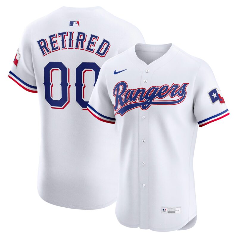 Texas Rangers Home Elite Pick-A-Player Retired Roster Jersey - White