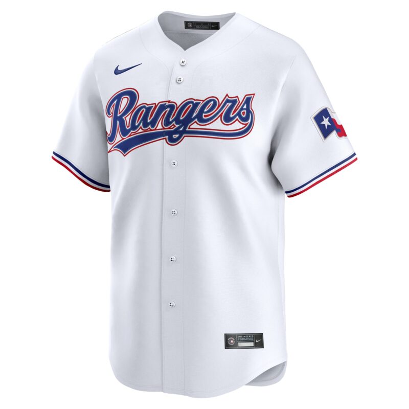 Texas Rangers Home Limited Custom Jersey - White - Image 2