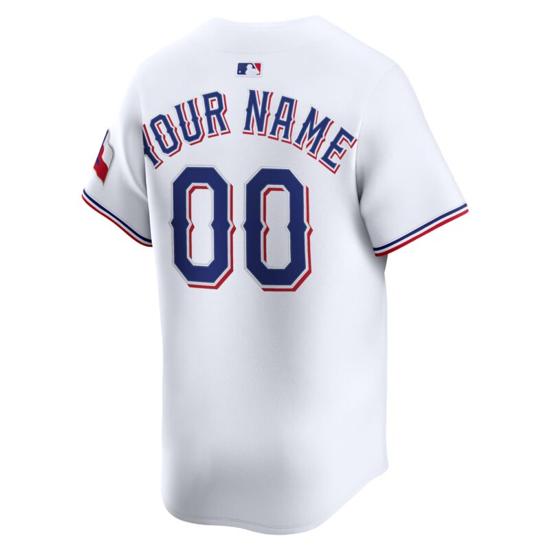 Texas Rangers Home Limited Custom Jersey - White - Image 3