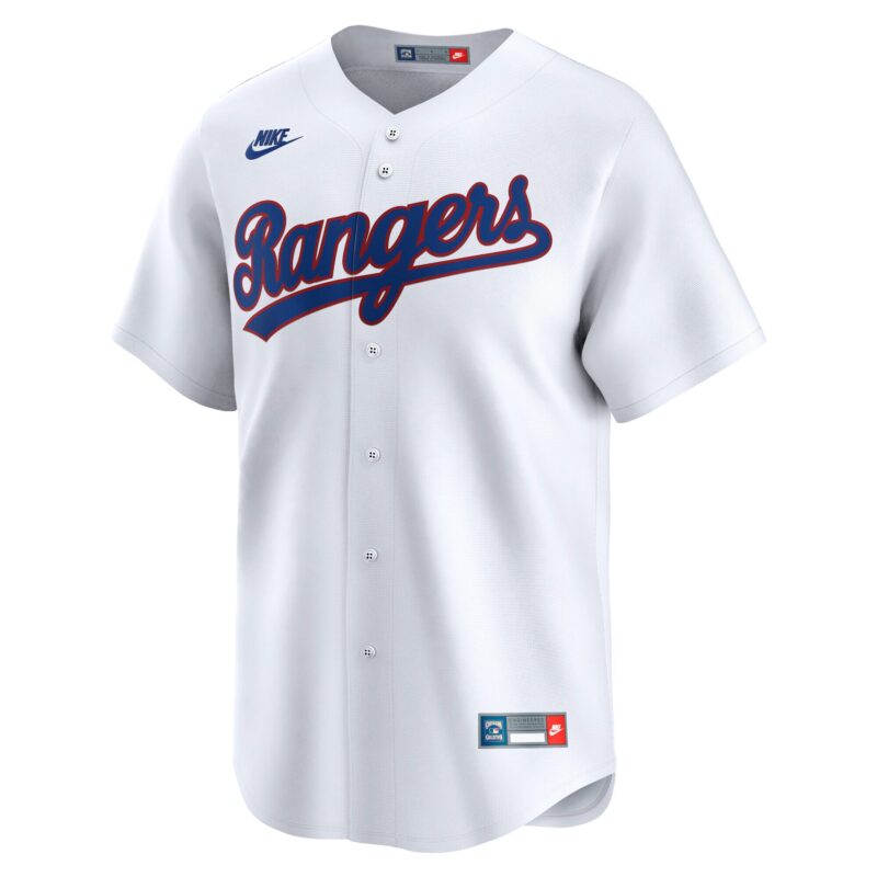 Texas Rangers Throwback Cooperstown Collection Limited Jersey - White - Image 2