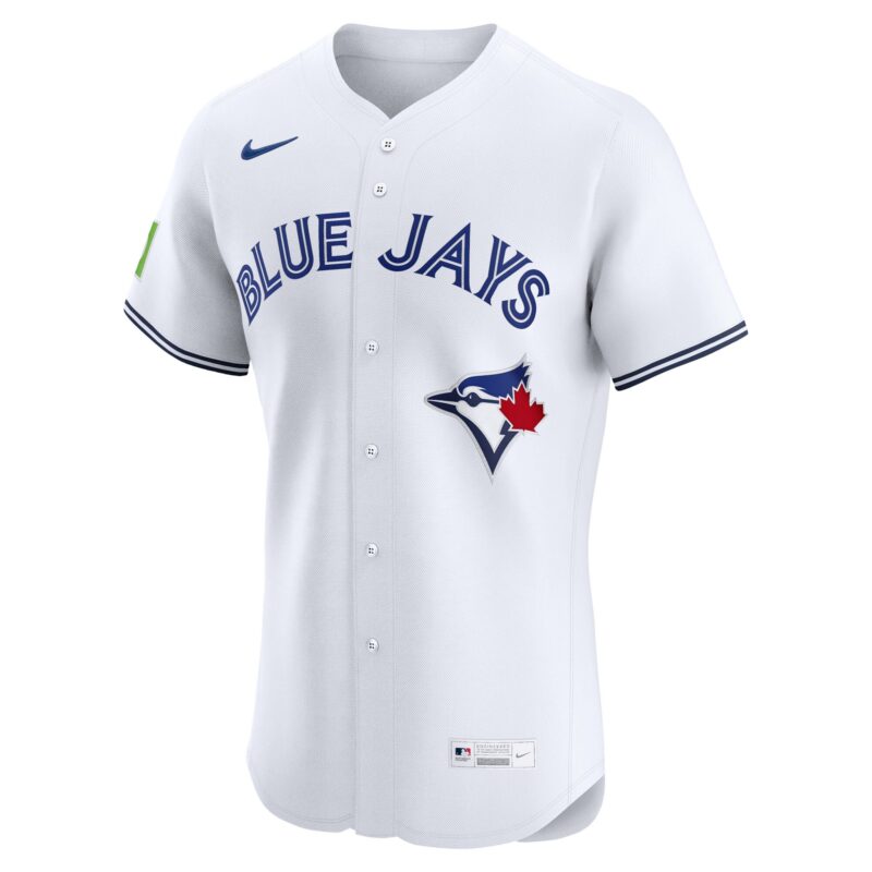 Toronto Blue Jays Home Elite Sponsor Patch Custom Jersey - White - Image 2
