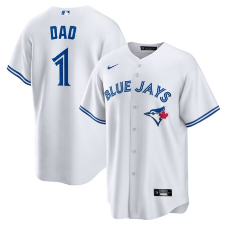 Toronto Blue Jays #1 Dad Home Jersey - White