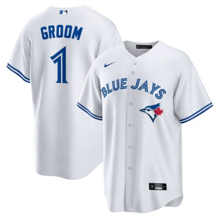 Toronto Blue Jays #1 Groom Home Jersey - White