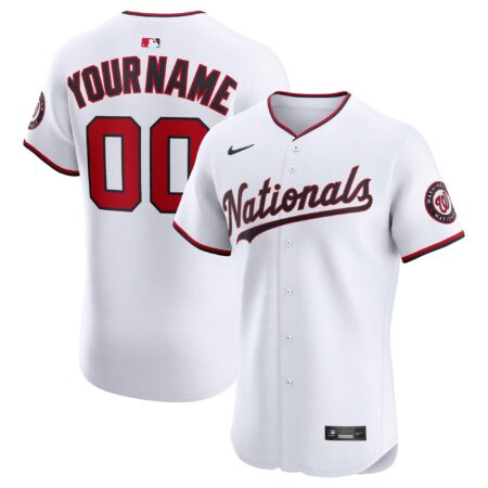 Washington Nationals Home Elite Custom Jersey - White