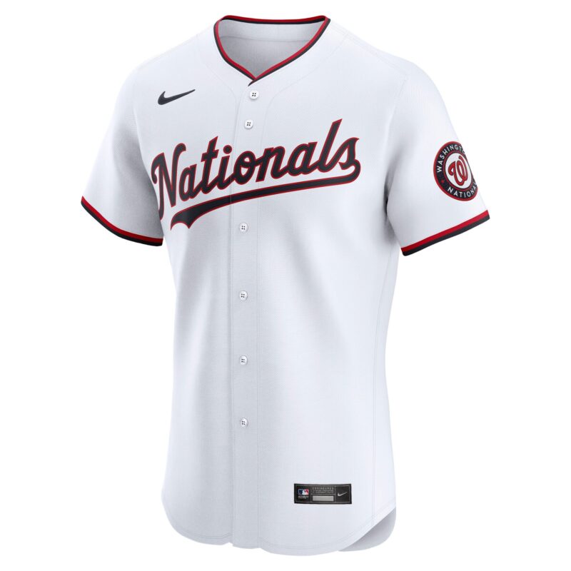 Washington Nationals Home Elite Jersey - White - Image 2