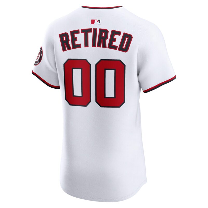 Washington Nationals Home Elite Pick-A-Player Retired Roster Jersey - White - Image 3