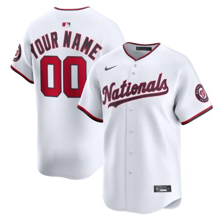 Washington Nationals Home Limited Custom Jersey - White