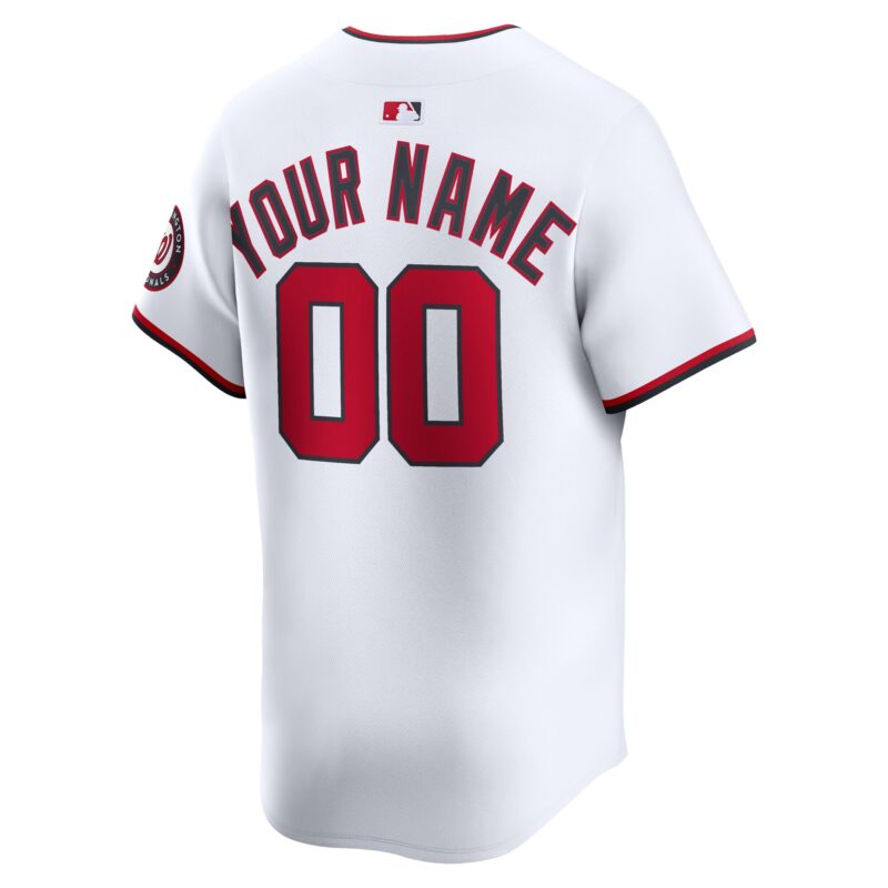 Washington Nationals Home Limited Custom Jersey - White - Image 3