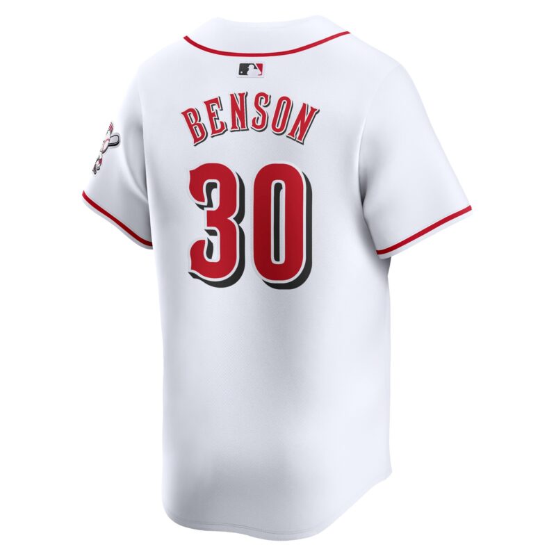 Will Benson Cincinnati Reds Home Limited Player Jersey - White - Image 3