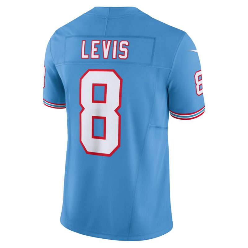 Will Levis Tennessee Titans Alternate Oilers Throwback Vapor F.U.S.E. Limited Jersey - Light Blue - Image 3