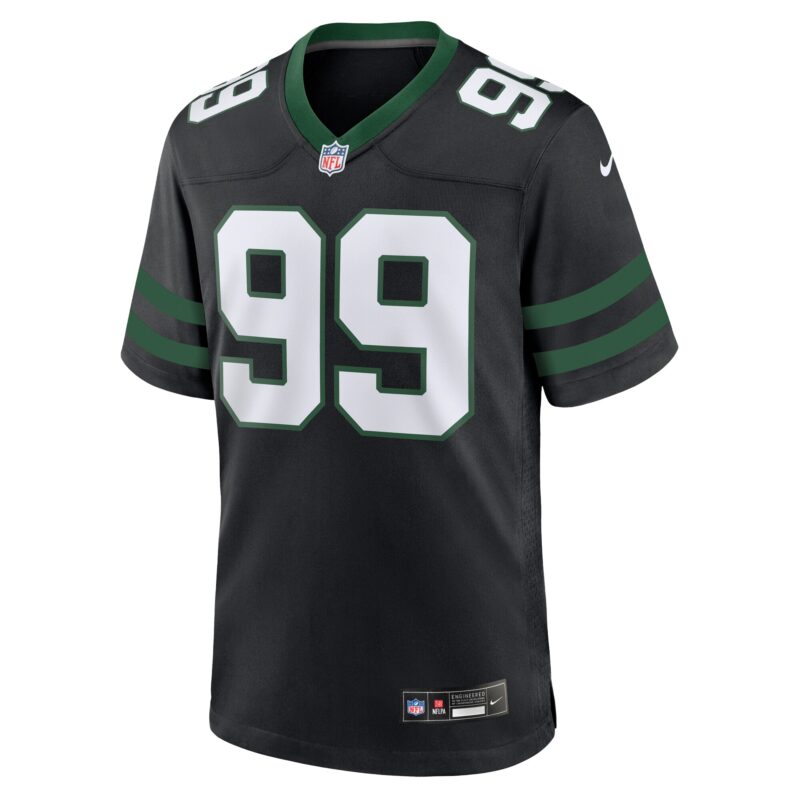 Will McDonald IV New York Jets Alternate Game Jersey - Legacy Black - Image 2