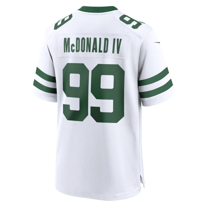 Will McDonald IV New York Jets Game Jersey - Legacy White - Image 3
