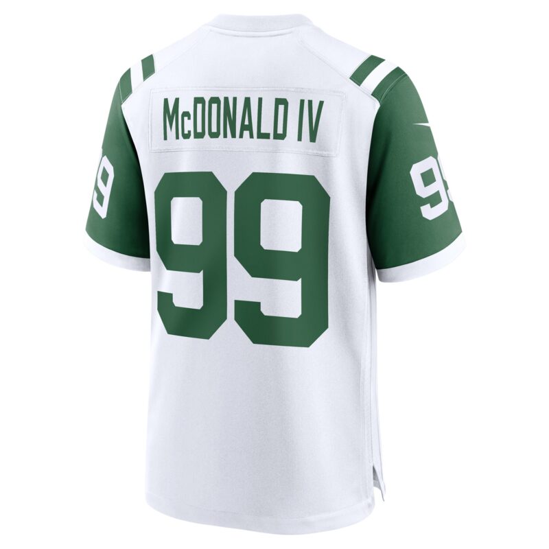 Will McDonald IV New York Jets Classic Alternate Game Jersey - White - Image 3