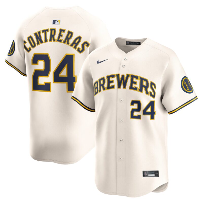 William Contreras Milwaukee Brewers Alternate Limited Player Jersey - Cream