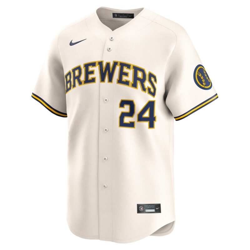 William Contreras Milwaukee Brewers Alternate Limited Player Jersey - Cream - Image 2