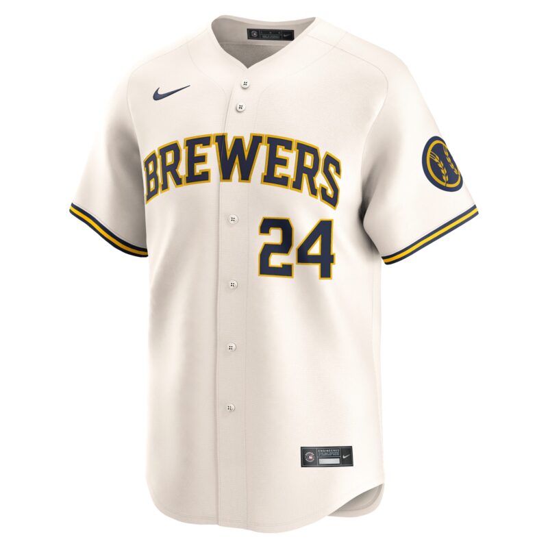 William Contreras Milwaukee Brewers Home Limited Player Jersey - Cream - Image 2