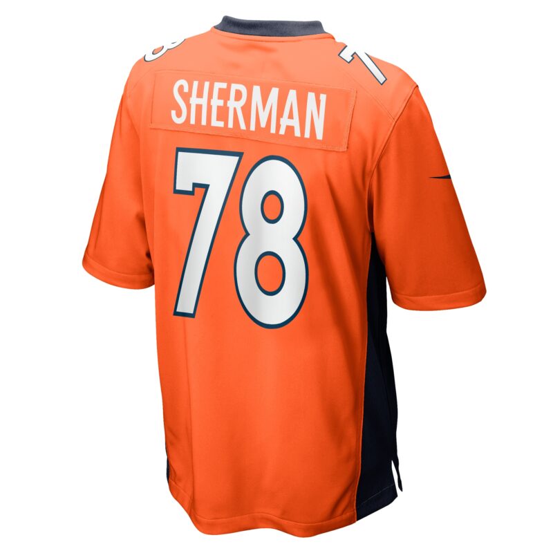 William Sherman Denver Broncos Team Game Jersey - Orange - Image 3