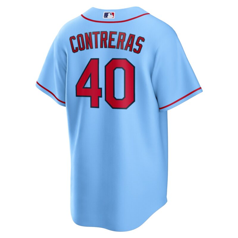 Willson Contreras St. Louis Cardinals Alternate Jersey - Light Blue - Image 3