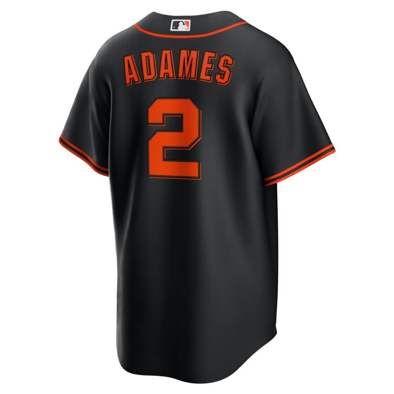 Willy Adames San Francisco Giants Alternate Baseball Jersey - Black - Image 3