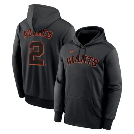 Willy Adames San Francisco Giants Name & Number Performance Pullover Hoodie - Black