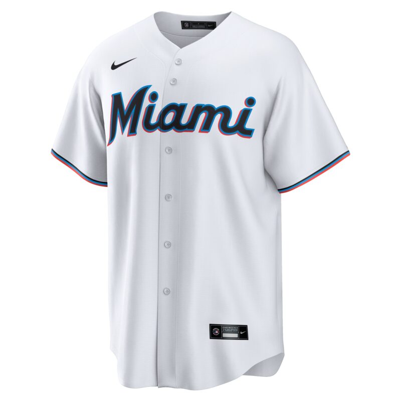 Xavier Edwards Miami Marlins Home Jersey - White - Image 2