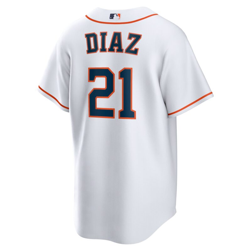 Yainer Diaz Houston Astros Home Jersey - White - Image 3