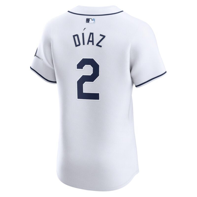 Yandy Diaz Tampa Bay Rays Home Elite Player Jersey - White - Image 3