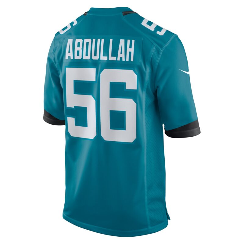 Yasir Abdullah Jacksonville Jaguars Team Game Jersey - Teal - Image 3