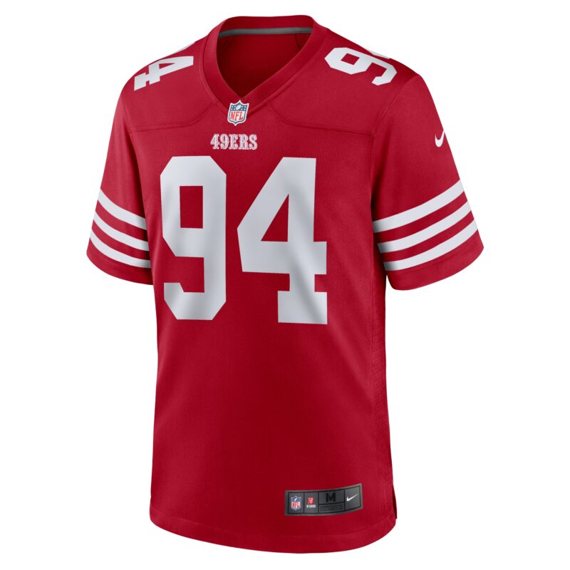 Yetur Gross-Matos San Francisco 49ers Team Game Jersey - Scarlet - Image 2