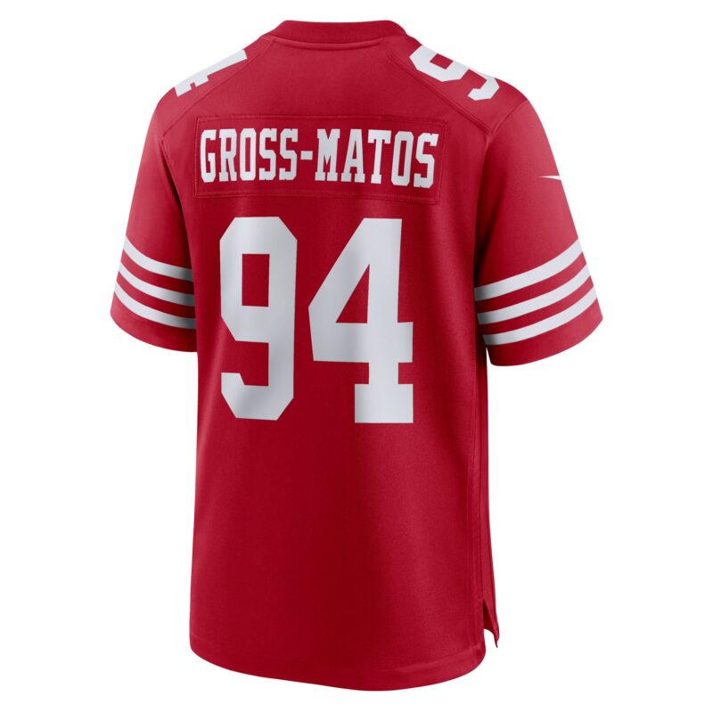 Yetur Gross-Matos San Francisco 49ers Team Game Jersey - Scarlet - Image 3