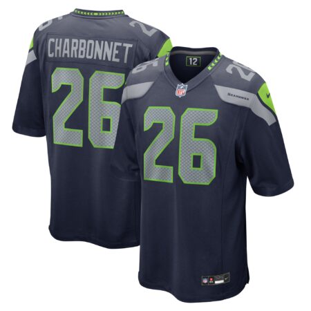 Zach Charbonnet Seattle Seahawks Game Jersey - College Navy