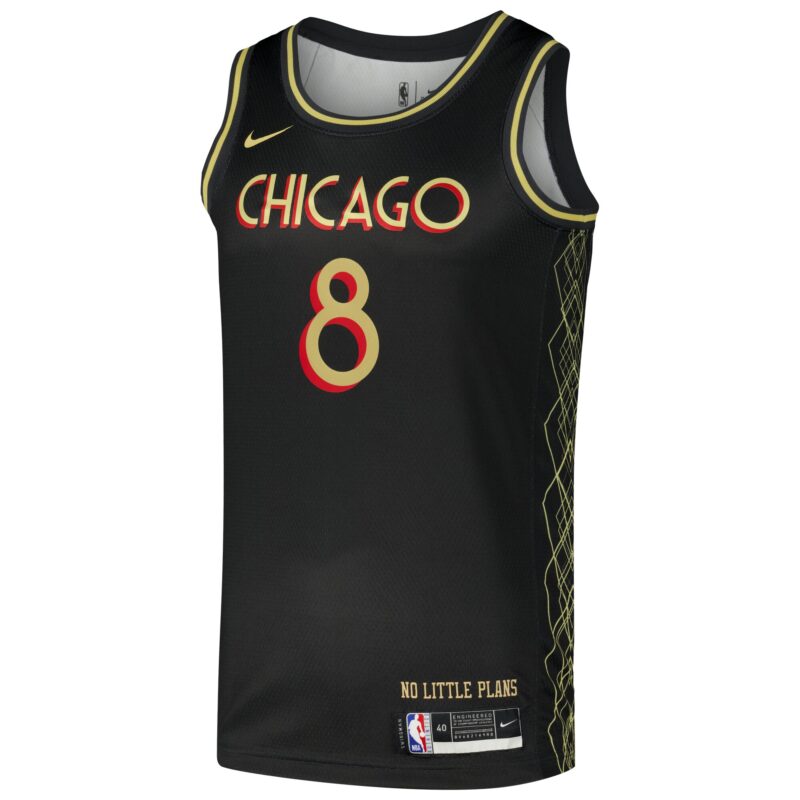 Zach LaVine Chicago Bulls Swingman Player Jersey - City Edition - Black - Image 2