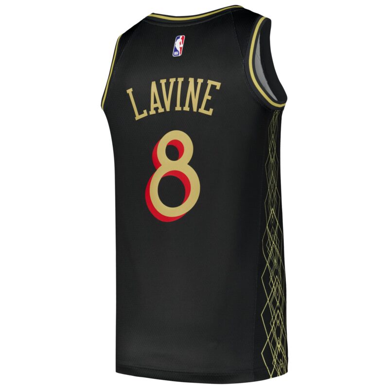 Zach LaVine Chicago Bulls Swingman Player Jersey - City Edition - Black - Image 3