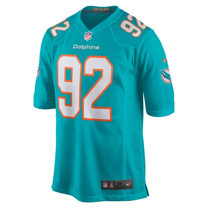 Zach Sieler Miami Dolphins Game Jersey - Aqua - Image 2
