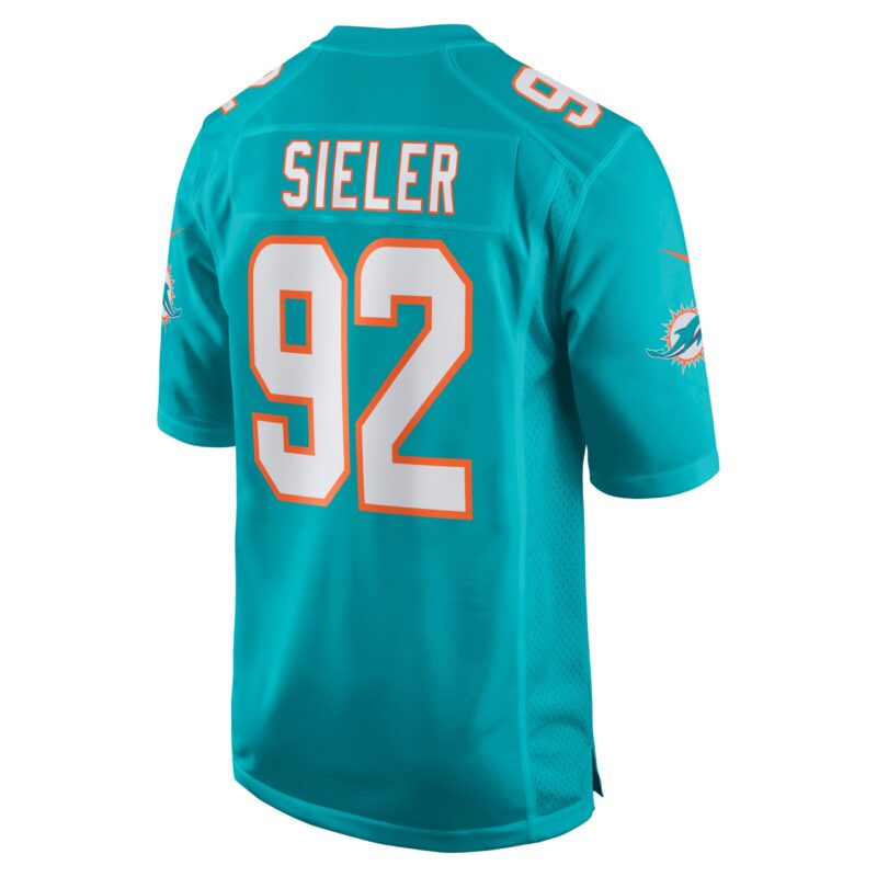 Zach Sieler Miami Dolphins Game Jersey - Aqua - Image 3