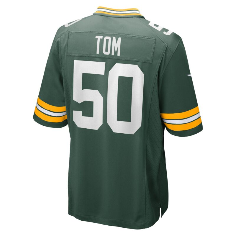Zach Tom Green Bay Packers Game Player Jersey - Green - Image 3