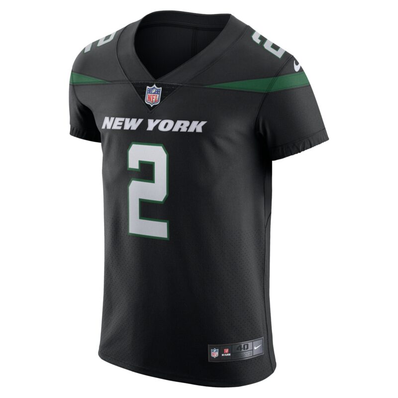 Zach Wilson New York Jets Vapor Elite Jersey - Stealth Black - Image 2