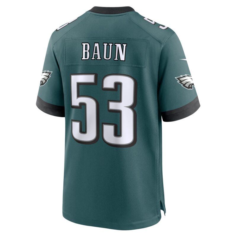 Zack Baun Philadelphia Eagles Super Bowl LIX Game Player Jersey - Midnight Green - Image 3