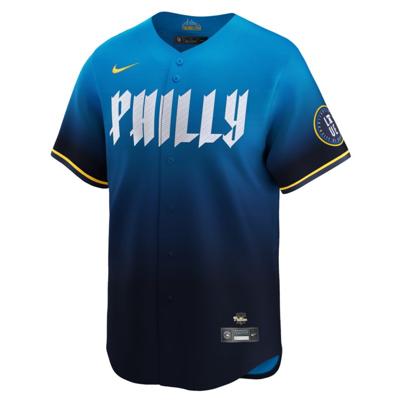 Zack Wheeler Philadelphia Phillies 2024 City Connect Limited Player Jersey - Blue - Image 2