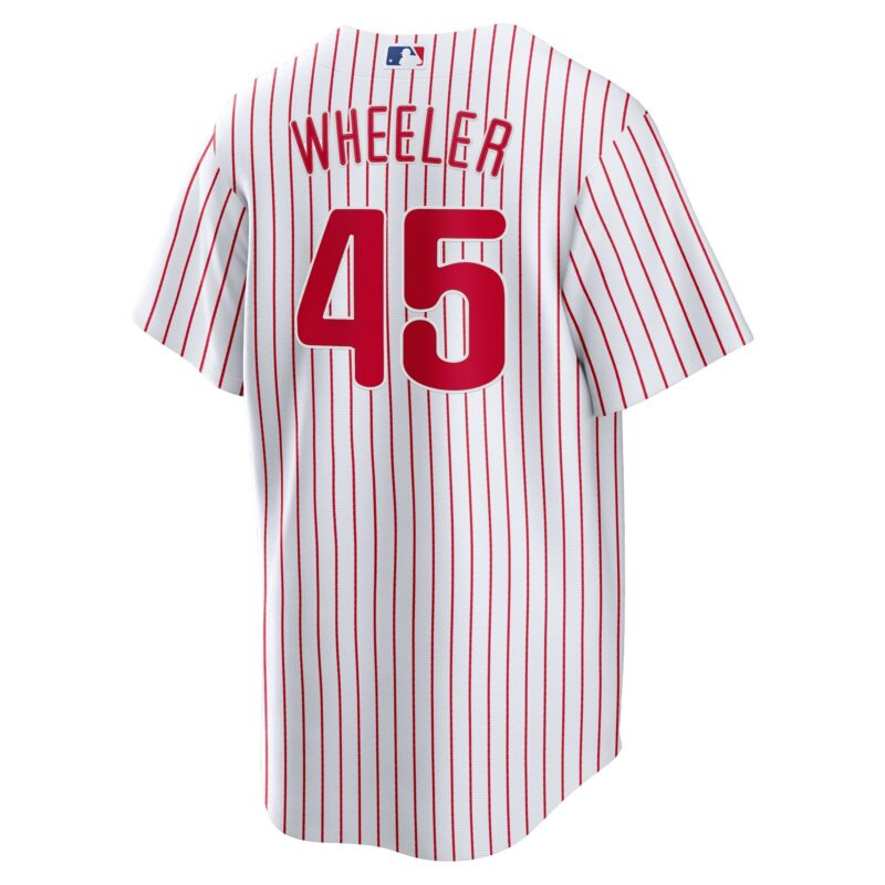 Zack Wheeler Philadelphia Phillies Home Jersey - White - Image 3