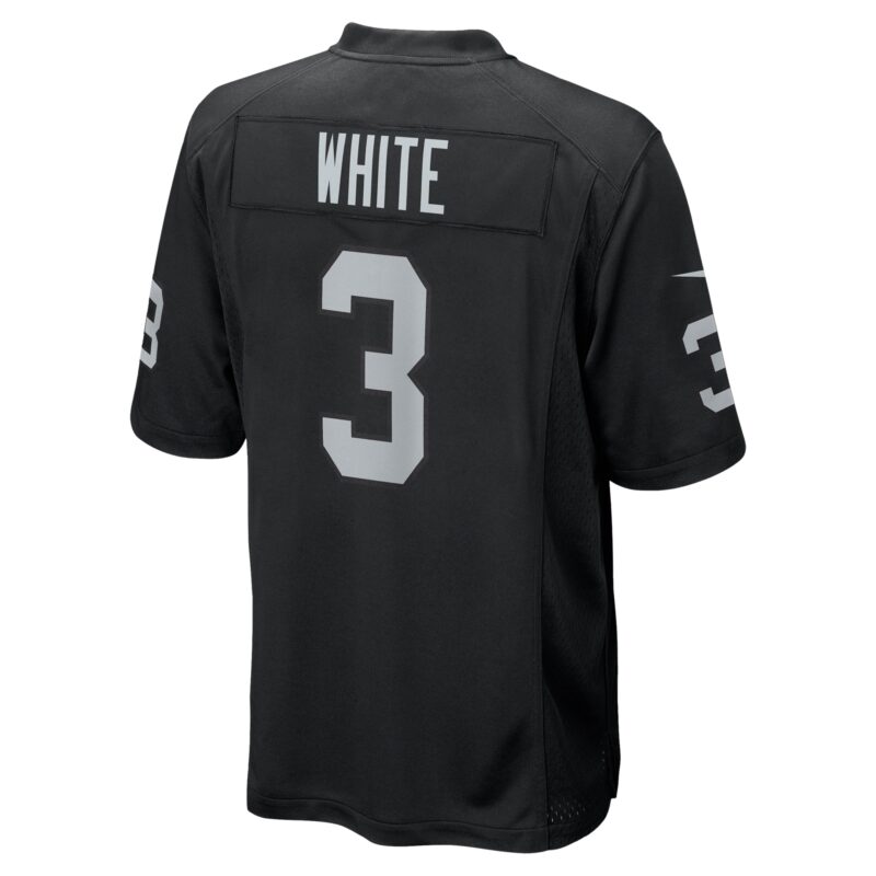 Zamir White Las Vegas Raiders Team Game Jersey - Black - Image 3