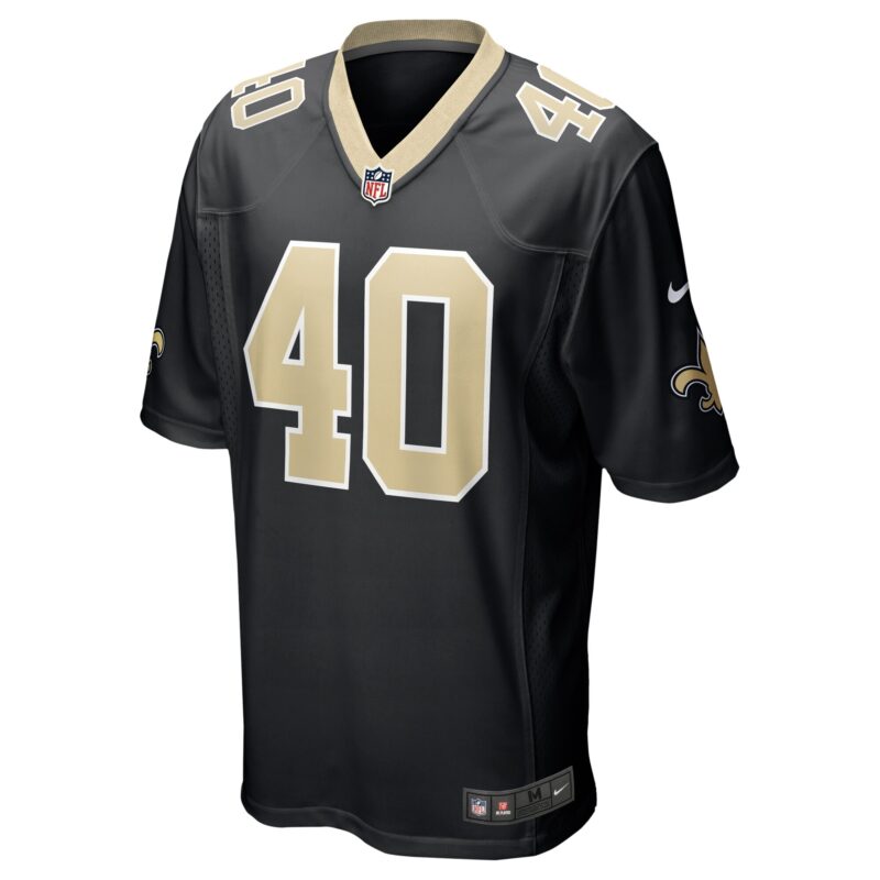 Zander Horvath New Orleans Saints Game Jersey - Black - Image 2