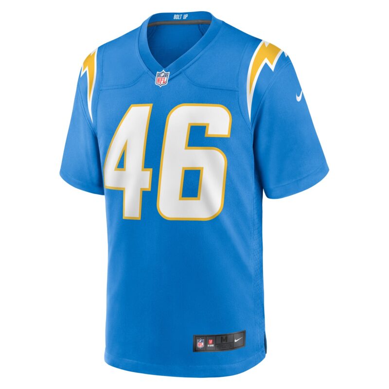 Zander Horvath Los Angeles Chargers Game Jersey - Powder Blue - Image 2