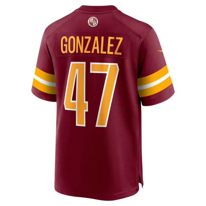 Zane Gonzalez Washington Commanders Game Jersey - Burgundy - Image 3