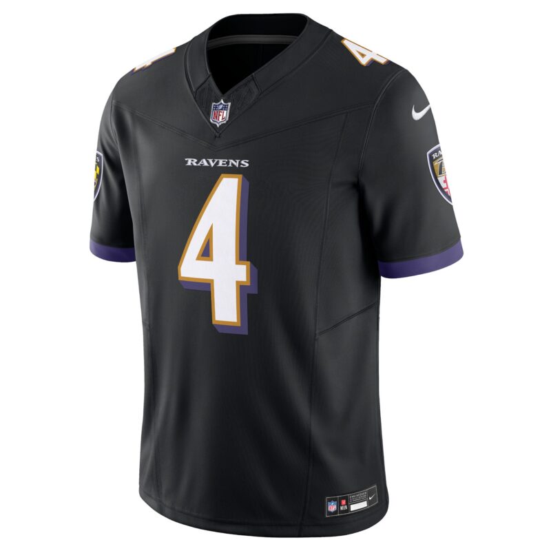 Zay Flowers Baltimore Ravens Alternate Vapor F.U.S.E. Limited Jersey - Black - Image 2