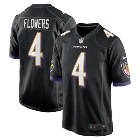 Zay Flowers Baltimore Ravens Team Game Jersey - Black