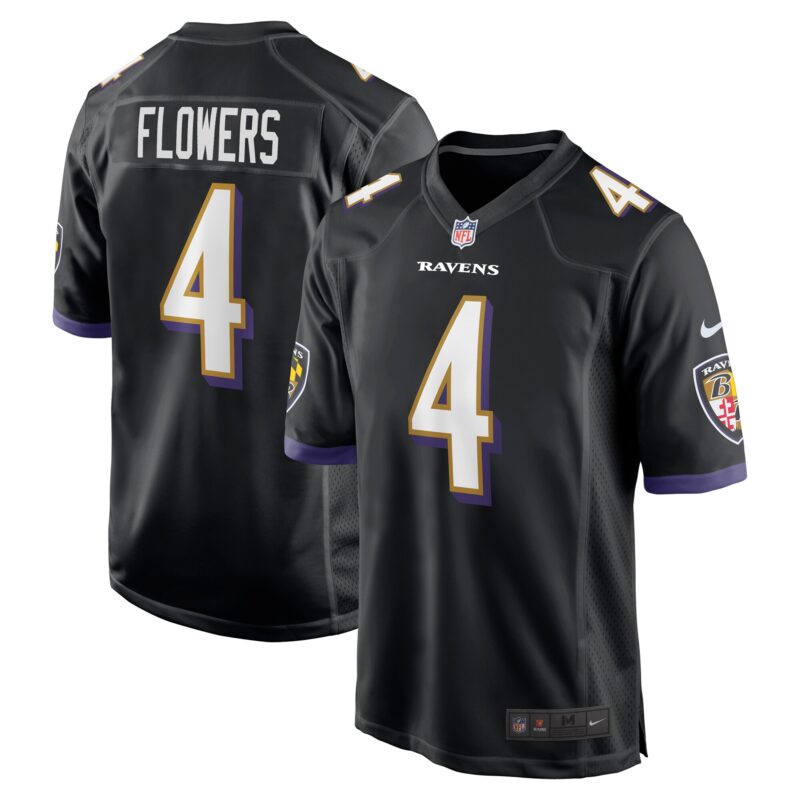 Zay Flowers Baltimore Ravens Team Game Jersey - Black