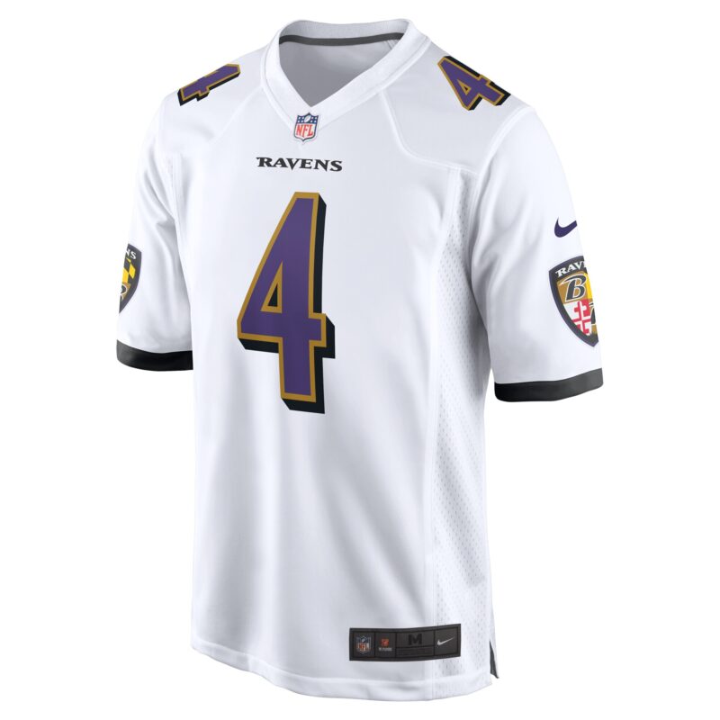 Zay Flowers Baltimore Ravens Game Jersey - White - Image 2